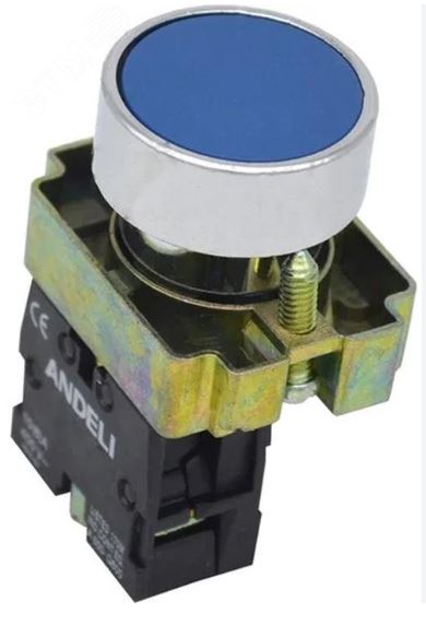 КНОПКА XB2-BА61 БЕЗ ПОДСВЕТКИ СИНИЙ 1НО