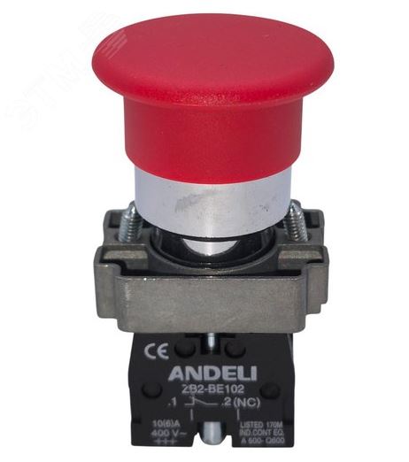 КНОПКА XB2-BС42 "ГРИБОК" БЕЗ ПОДСВЕТКИ К