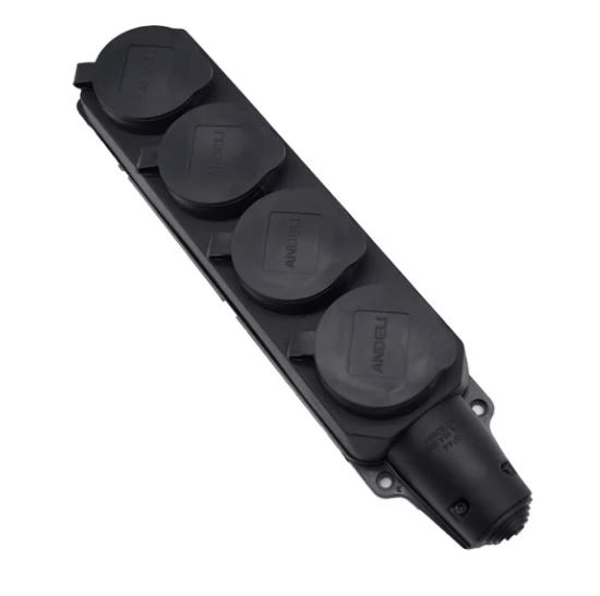 РОЗЕТКА ЧЕТЫРЕХМЕСТНАЯ С ЗАГЛУШКАМИ КАУЧ