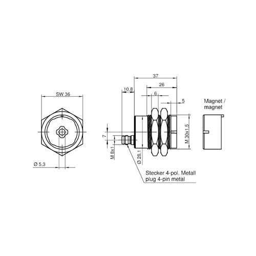 Авт.магн.выкл.SMA 0329 MAGNET SWITCH SET