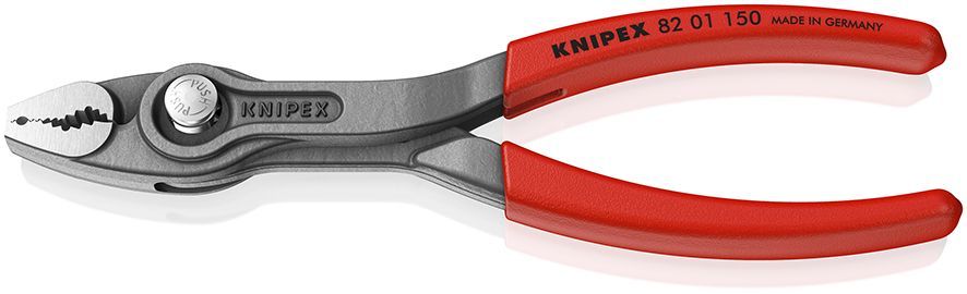 TwinGrip клещи с фронтальным и боковым захватами, зев 3-16 мм, длина 150 мм, обливные ручки, SB KN-8201150SB
